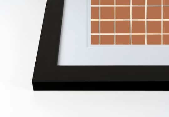 Together Orange Window Pane Black Framed Print Wall Art